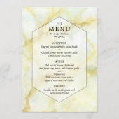 Het Elegant Marble Effect Wedding Collectie Menu (Voorkant)
