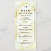 Het Elegant Marble Effect Wedding Collectie Menu (Voorkant)