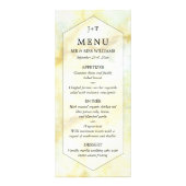 Het Elegant Marble Effect Wedding Collectie Menu (Voorkant)