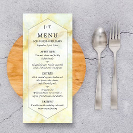Het Elegant Marble Effect Wedding Collectie Menu