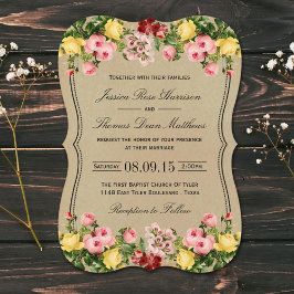 Het Elegant Vintage Floral Wedding Collectie Kaart