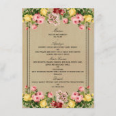 Het Elegant Vintage Floral Wedding Collectie Menu (Voorkant)