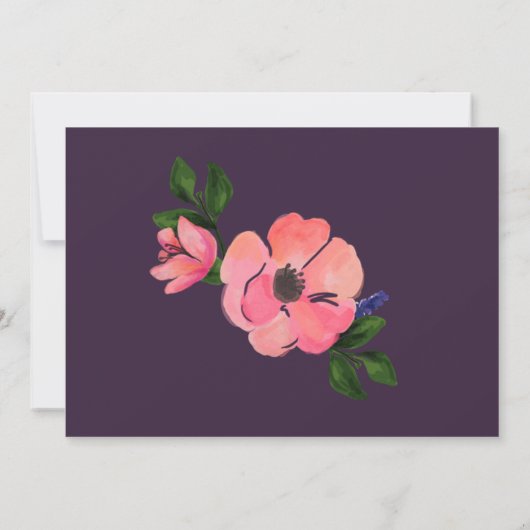 Het Elegant Waterverf Bloedbad bewaart de datum Save The Date (Achterkant)