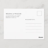 Het Elegant Weddenschap van het Manuscript sparen  Briefkaart (Achterkant)