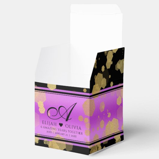 Het elegante 6de 33ste Violetkleurige Jubileum van Bedankdoosjes (Geopend)