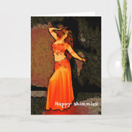 Het elegante Bellydancer Gelukkige Wenskaart ~ Kaart