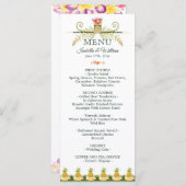 Het elegante Bloemen Tropische Menu van het (Voorkant / Achterkant)