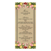 Het Elegante  Bloemen Wedding Collectie Menu (Voorkant)