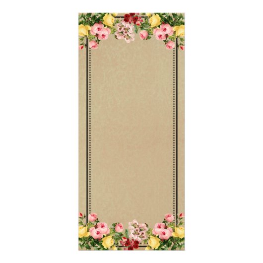 Het Elegante  Bloemen Wedding Collectie Menu (Achterkant)