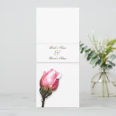 Het elegante bloemenhuwelijksroze nam toe kaart (Staand voorkant)
