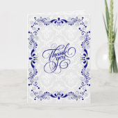 Het elegante BloemenKant van Koningsblauwen met Bedankkaart (Voorkant)