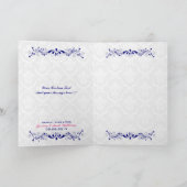 Het elegante BloemenKant van Koningsblauwen met Bedankkaart (Binnen)