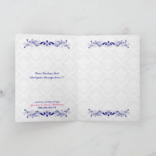 Het elegante BloemenKant van Koningsblauwen met Bedankkaart (Binnen)