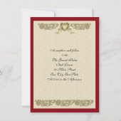 Het elegante douaneontwerp van de Uitnodiging van (Achterkant)