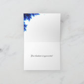 Het elegante Elektrische Blauw dankt u Bedankkaart (Binnen)