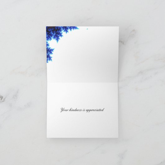 Het elegante Elektrische Blauw dankt u Bedankkaart (Binnen)