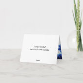 Het elegante Elektrische Blauw dankt u Bedankkaart (Achterkant)