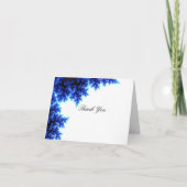Het elegante Elektrische Blauw dankt u Bedankkaart (Voorkant)