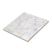 het elegante geometrische goud van kuiken witte tegeltje (Zijkant)