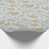 Het elegante girly monogram van het karamel cadeaupapier (Hoek)