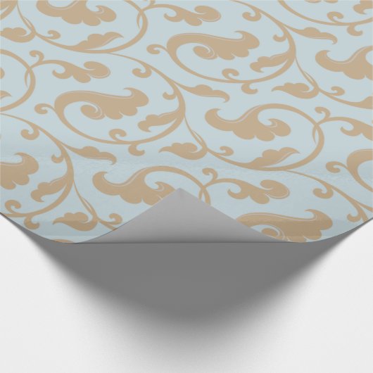 Het elegante girly monogram van het karamel cadeaupapier (Hoek)