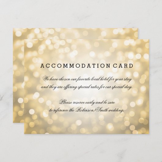 Het elegante Goud van de Aanpassing schittert Briefkaart (Voorkant / Achterkant)