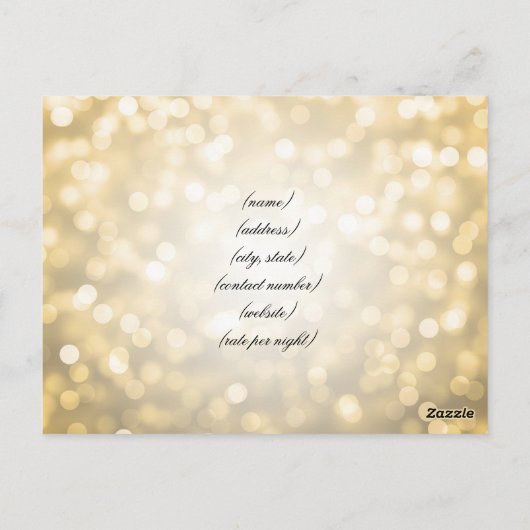 Het elegante Goud van de Aanpassing schittert Briefkaart (Achterkant)