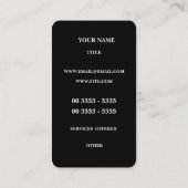 Het elegante Goud van de Slag van de Borstel Visitekaartje (Achterkant)