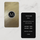 Het elegante Goud van de Slag van de Borstel Visitekaartje (Voorkant / Achterkant)