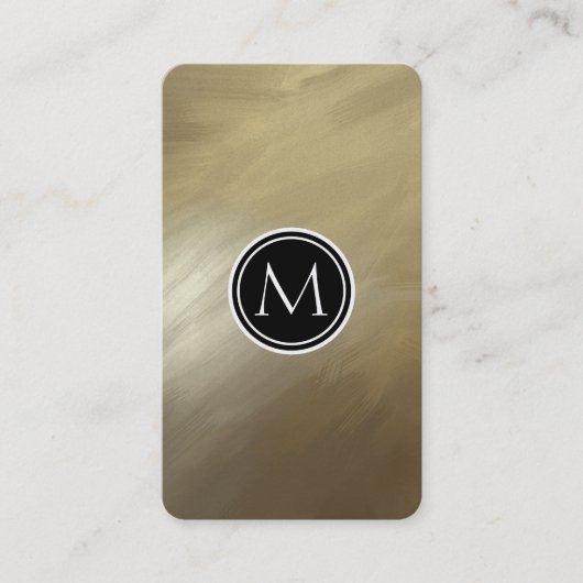 Het elegante Goud van de Slag van de Borstel Visitekaartje (Voorkant)