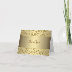 Het elegante Goud van de Werveling dankt u Bedankkaart