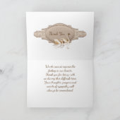 Het elegante Gouden BloemenGedenkteken van de Foto Bedankkaart (Binnen)