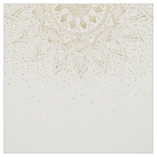 Het elegante Gouden Ontwerp van Confettien Mandala Stof