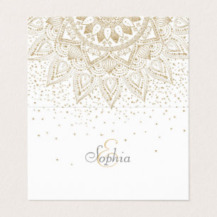 Het elegante Gouden Ontwerp van Confettien Mandala Visitekaartje