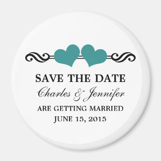 Het elegante hart bewaart de Blauwgroen Datum Magn Magneet