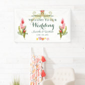 Het elegante Hawaiiaanse Tropische Huwelijk van de Spandoek (Insitu)