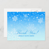 Het elegante Huwelijk van de Winter van Briefkaart (Voorkant / Achterkant)