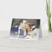 Het elegante Huwelijk van het Manuscript dankt u Bedankkaart (Voorkant)