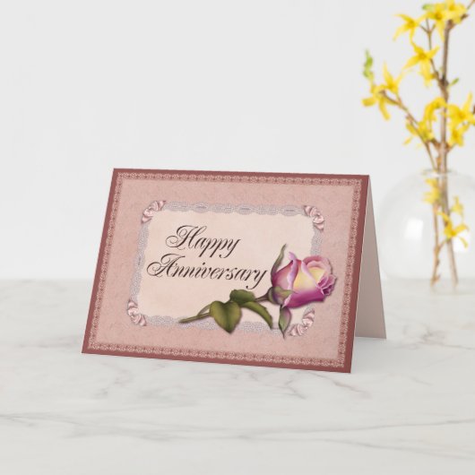 Het elegante Jubileum van het Kant Kaart (Gele Bloem)