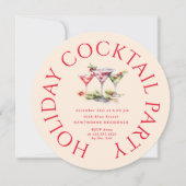 Het elegante kerstfeest van de cocktail kaart (Voorkant)