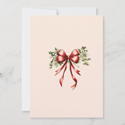 Het elegante kerstfeest van de cocktail kaart (Achterkant)