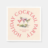 Het elegante kerstfeest van de cocktail servet (Voorkant)