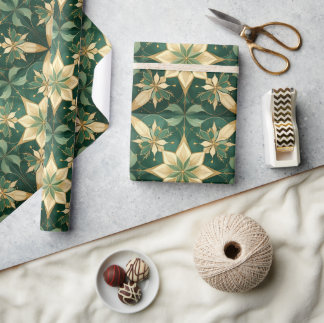 Het Elegante Kerstmis - Ster Cadeaupapier