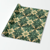 Het Elegante Kerstmis - Ster Cadeaupapier (Uitgerold)