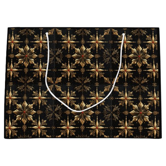 Het Elegante Kerstmis - Zwart Groot Cadeauzakje (Voorkant)
