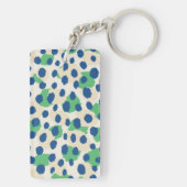 Het elegante kleurrijke groenachtig blauwe sleutelhanger (achterkant)