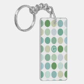 Het elegante kleurrijke groene monogram van het sleutelhanger (Voorkant Links)