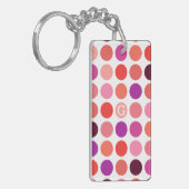Het elegante kleurrijke monogram van het sleutelhanger (Voorkant Links)