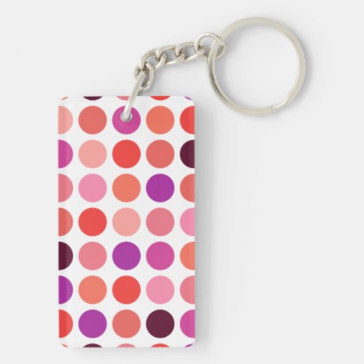 Het elegante kleurrijke monogram van het sleutelhanger (achterkant)