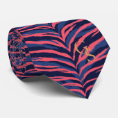 Het elegante kleurrijke roze monogram van de stropdas (Opgerold)